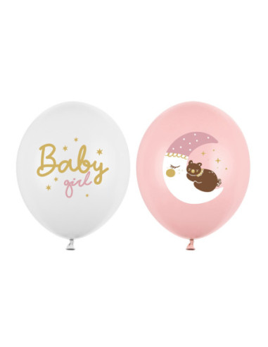 Balony 30 cm, Baby girl, mix (1 op. / 50 szt.)