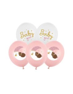 Balony 30 cm, Baby girl, mix (1 op. / 6 szt.)