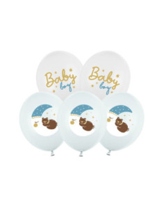 Balony 30 cm, Baby boy, mix (1 op. / 6 szt.)