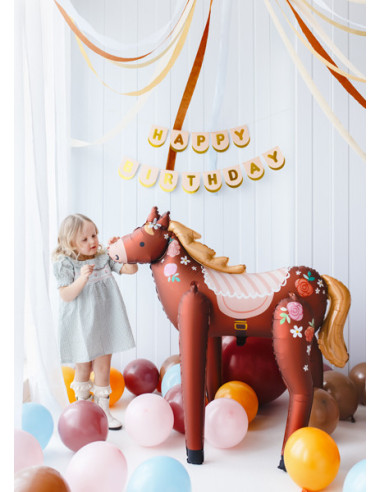 Balon foliowy Koń, 110 x 126 cm, mix