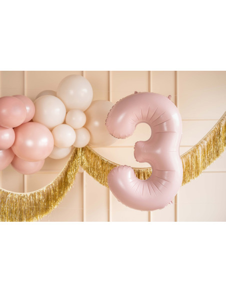 Balon foliowy Cyfra ''3'', 72cm, jasny różowy