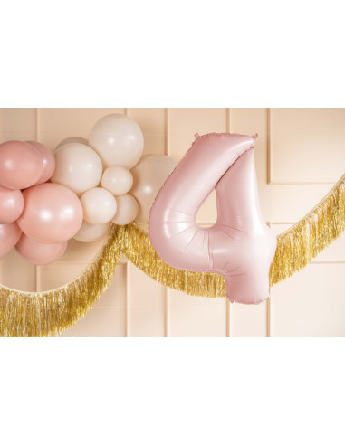 Balon foliowy Cyfra ''4'', 72cm, jasny różowy