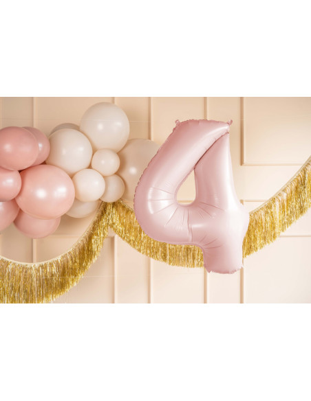 Balon foliowy Cyfra ''4'', 72cm, jasny różowy