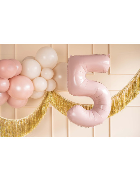 Balon foliowy Cyfra ''5'', 72cm, jasny różowy