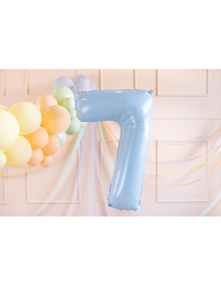 Balon foliowy Cyfra ''7'', 72cm, jasny niebieski