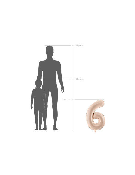 Balon foliowy Cyfra ''7'', 72cm, jasny różowy