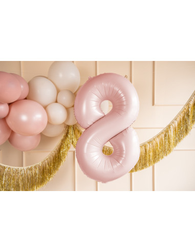 Balon foliowy Cyfra ''8'', 72cm, jasny różowy