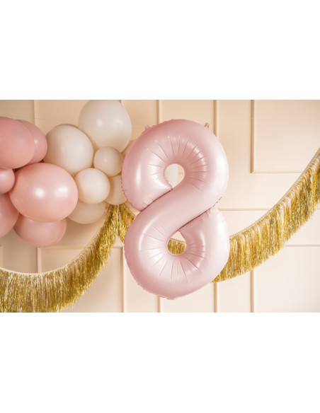Balon foliowy Cyfra ''8'', 72cm, jasny różowy