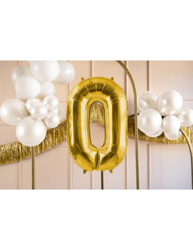 Balon foliowy Cyfra ''0'', 72cm, jasny złoty