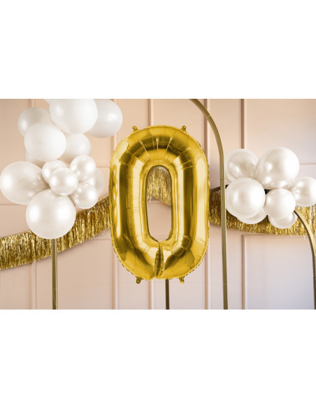 Balon foliowy Cyfra ''0'', 72cm, jasny złoty