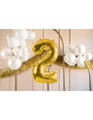 Balon foliowy Cyfra ''2'', 72cm, jasny złoty