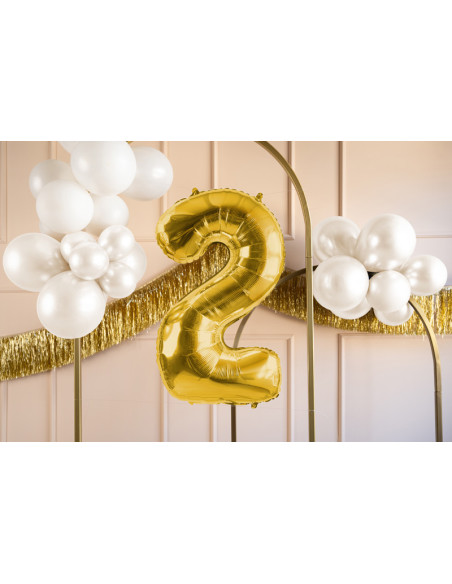 Balon foliowy Cyfra ''2'', 72cm, jasny złoty