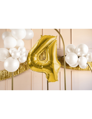 Balon foliowy Cyfra ''4'', 72cm, jasny złoty