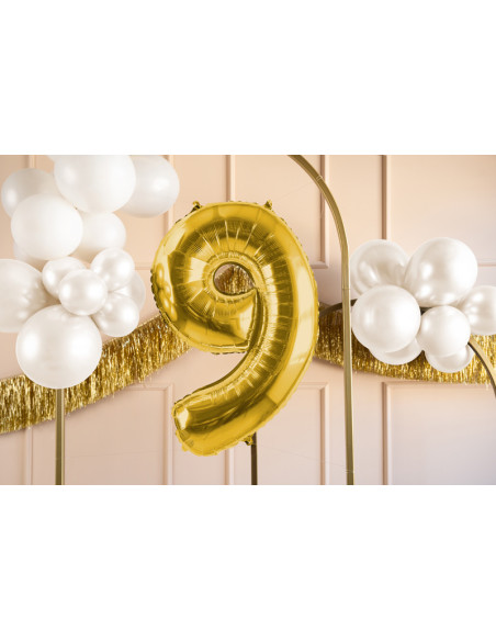 Balon foliowy Cyfra ''9'', 72cm, jasny złoty