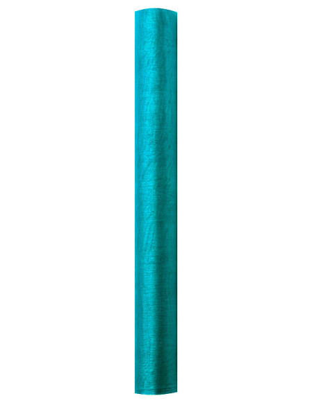 Organza Gładka, turkus, 0,36 x 9m (1 szt. / 9 mb.)