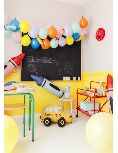 Balon foliowy stojący Autobus, mix, 66x36 cm