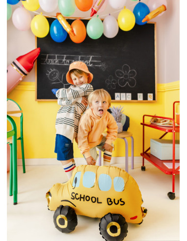 Balon foliowy stojący Autobus, mix, 66x36 cm