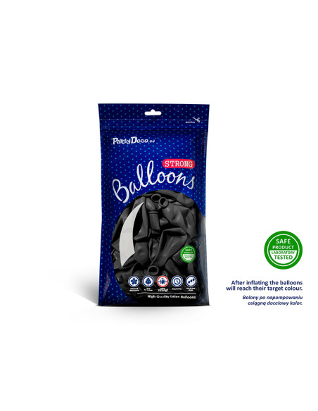 Balony Strong 23cm, Metallic Black (1 op. / 100 szt.)