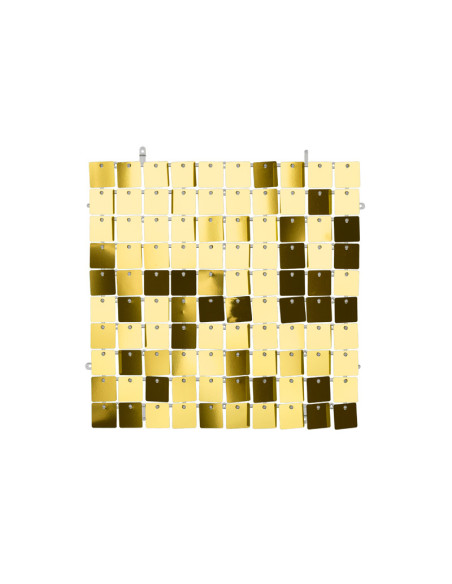 Panel cekinowy, kwadraty, złoty, 30x30 cm