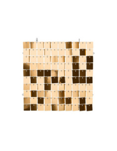 Panel cekinowy, kwadraty, miedziany, 30x30 cm