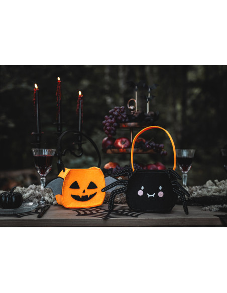 Torebka Halloween Pająk, czarna