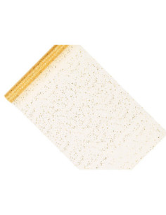Organza Glittery, złoty, 0,36 x 9m (1 szt. / 9 mb.)