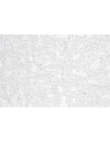 Bieżnik Kwiaty, biały, 26 x 500 cm