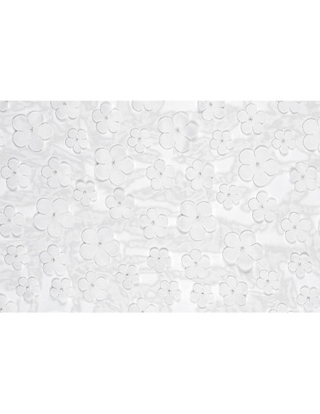 Bieżnik Kwiaty, biały, 26 x 500 cm