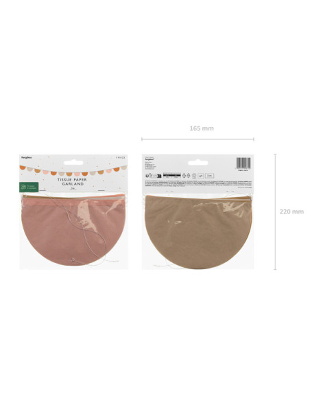 Girlanda bibułowa, mix, 3m