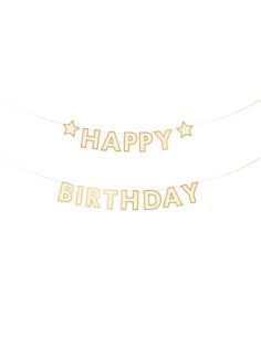 Baner papierowy Happy Birthday, mix, 220x14.5 cm