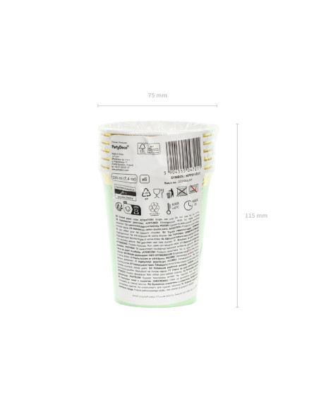 Kubeczki, mix, 220 ml (1 op. / 6 szt.)