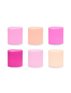 Krepa 5cm/10m, zestaw 6 szt, mix (1 op. / 6 szt.)