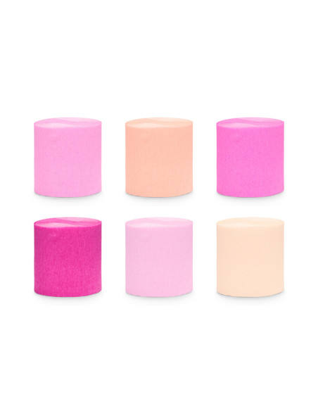 Krepa 5cm/10m, zestaw 6 szt, mix (1 op. / 6 szt.)