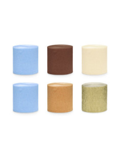 Krepa 5cm/10m, zestaw 6 szt., mix (1 op. / 6 szt.)