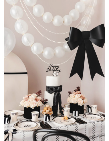 Balony z łącznikiem, 28 cm, Metallic Pure White (1 op. / 20 szt.)