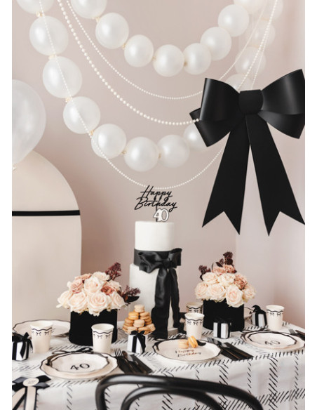 Balony z łącznikiem, 28 cm, Metallic Pure White (1 op. / 20 szt.)