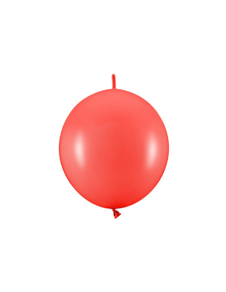 Balony z łącznikiem, 28 cm, Pastel Poppy Red (1 op. / 20 szt.)