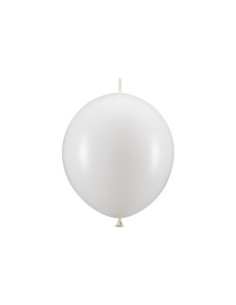 Balony z łącznikiem, 28cm, Pastel Pure White (1 op. / 20 szt.)