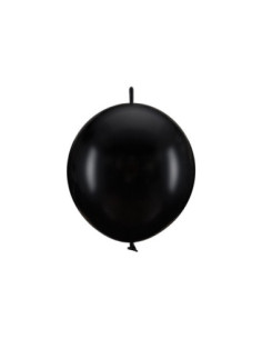 Balony z łącznikiem, 28cm, Pastel Black (1 op. / 20 szt.)