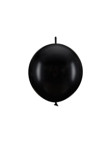 Balony z łącznikiem, 28cm, Pastel Black (1 op. / 20 szt.)