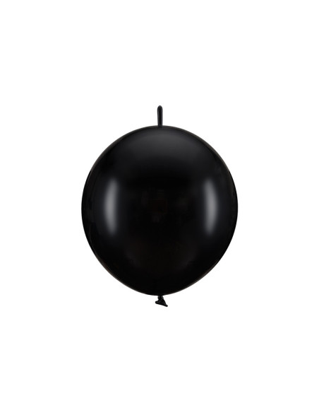 Balony z łącznikiem, 28cm, Pastel Black (1 op. / 20 szt.)