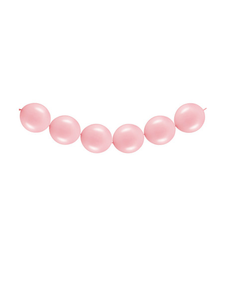 Balony z łącznikiem, 28cm, Pastel Baby Pink (1 op. / 20 szt.)