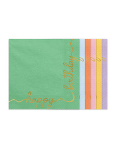 Serwetki Happy Birthday, mix, 33x33 cm (1 op. / 12 szt.)