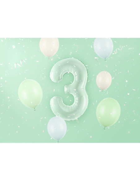 Balon foliowy Cyfra ''3'', 72cm, zieleń