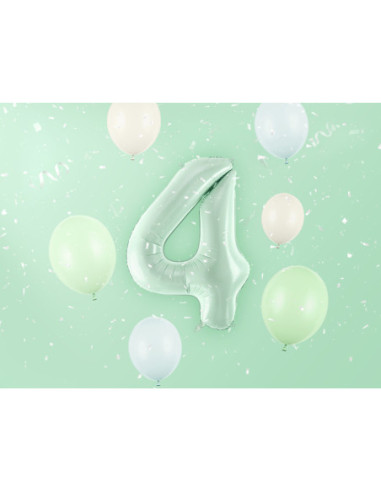 Balon foliowy Cyfra ''4'', 72cm, zieleń