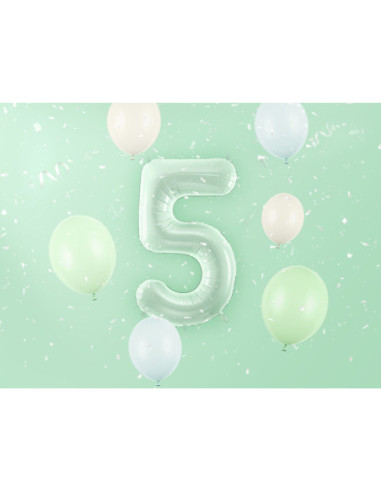 Balon foliowy Cyfra ''5'', 72cm, zieleń