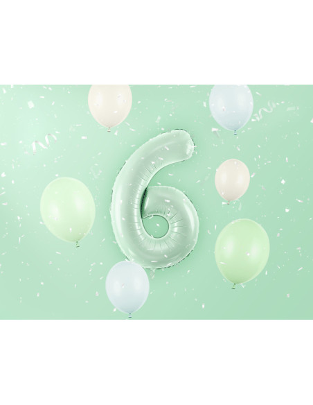 Balon foliowy Cyfra ''6'', 72cm, zieleń