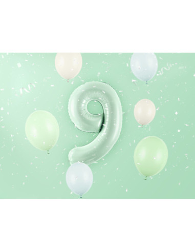 Balon foliowy Cyfra ''9'', 72cm, zieleń