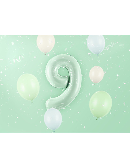 Balon foliowy Cyfra ''9'', 72cm, zieleń