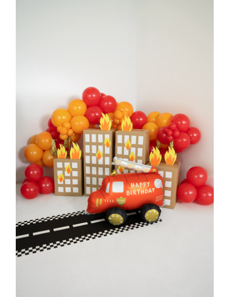Balon foliowy Wóz strażacki, mix, 67x53 cm